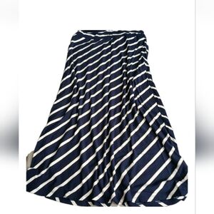 Faded Glory Blue and White Maxi A-Line Skirt